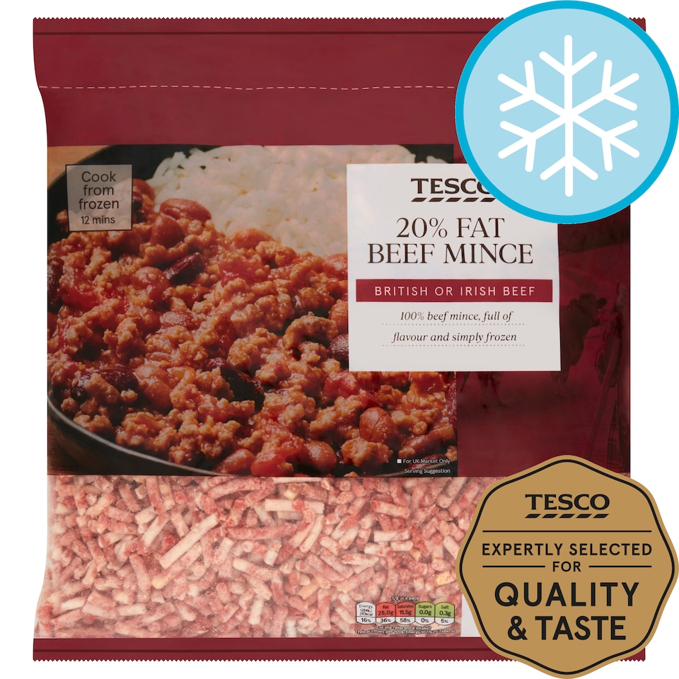 Tesco 20% Fat Beef Mince 1kg