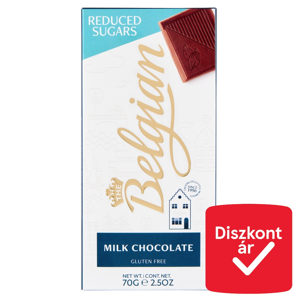 Belgian Milk No Sugar tejcsokoládé 70 g  1. kép
