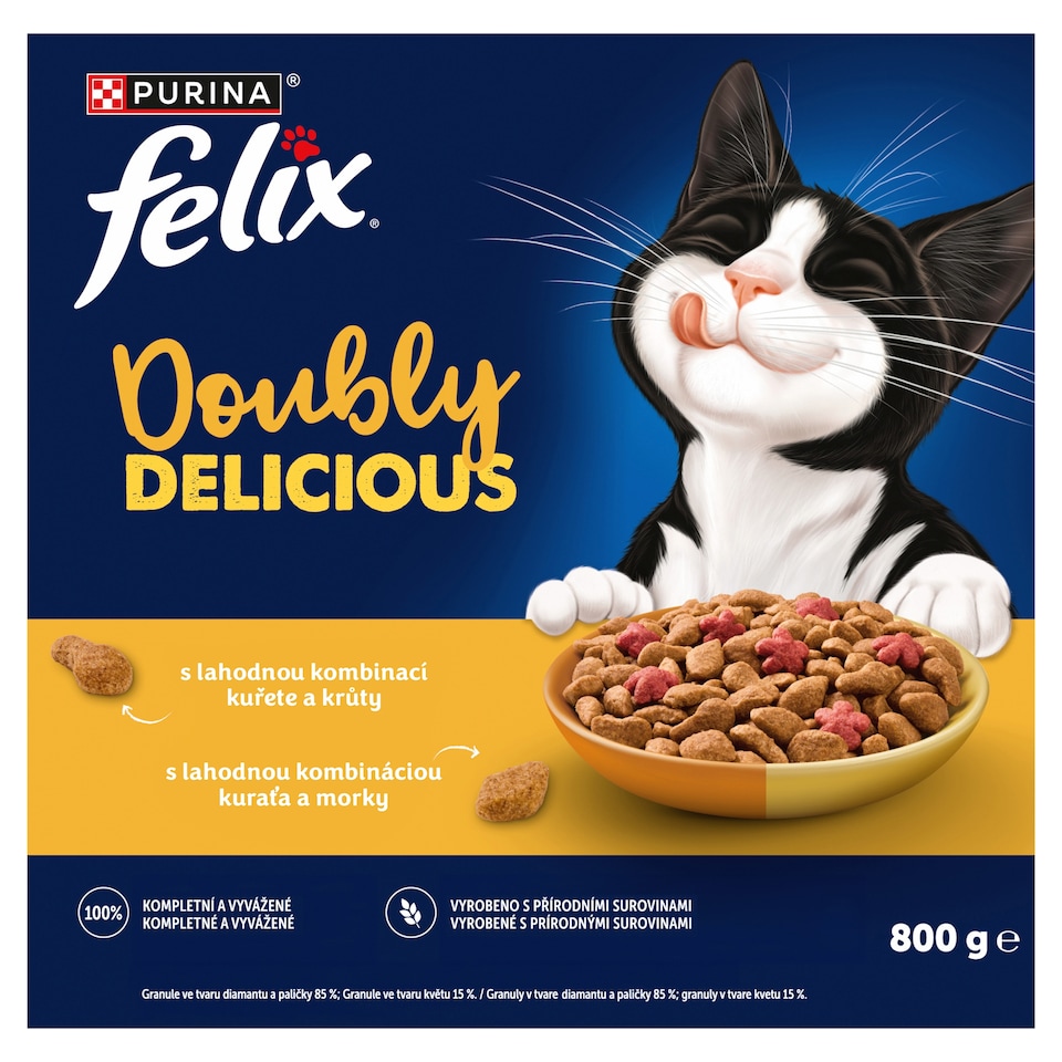 Felix Doubly Delicious with a Delicious Combination of Chicken and Turkey, Rich in Beetroot 800 g