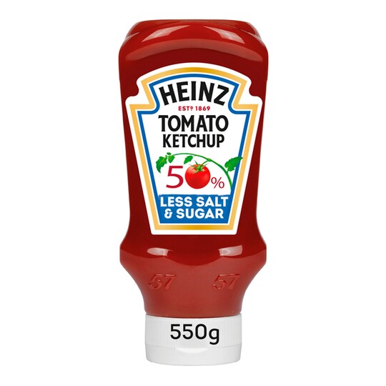 Heinz Tomato Ketchup 50 Reduced Salt & Sugar 550G Tesco Groceries