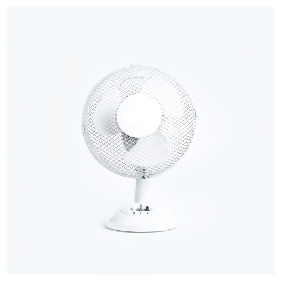 Status 9In White Desk Fan