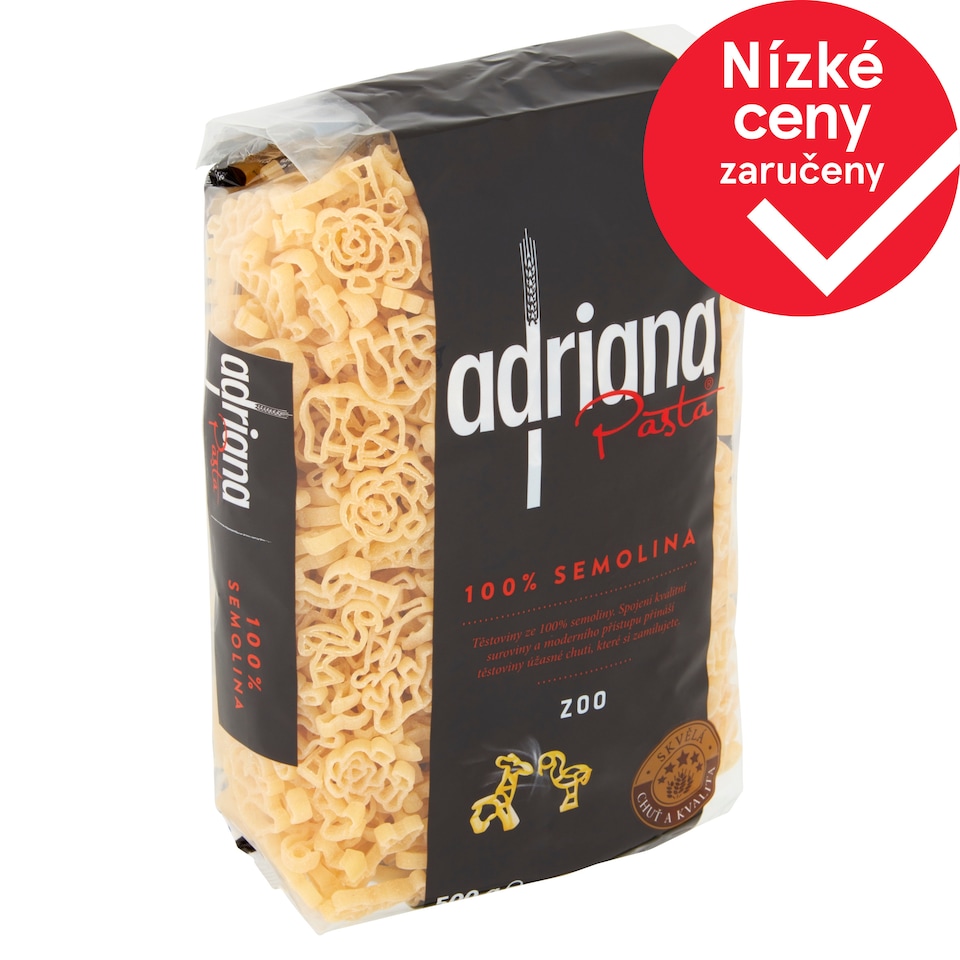 Adriana Pasta Zoo těstoviny semolinové sušené 500g