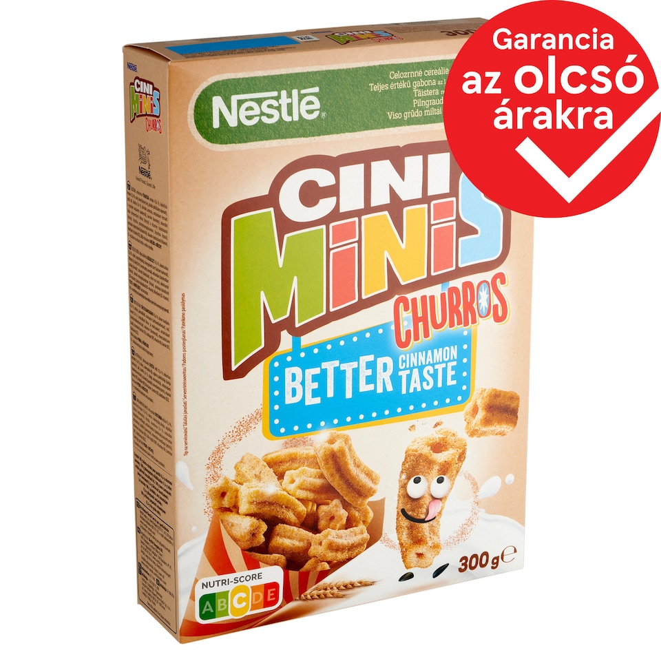 Nestlé Cini Minis Churros Crispy, Cinnamon Cereal with Whole Wheat 300 g