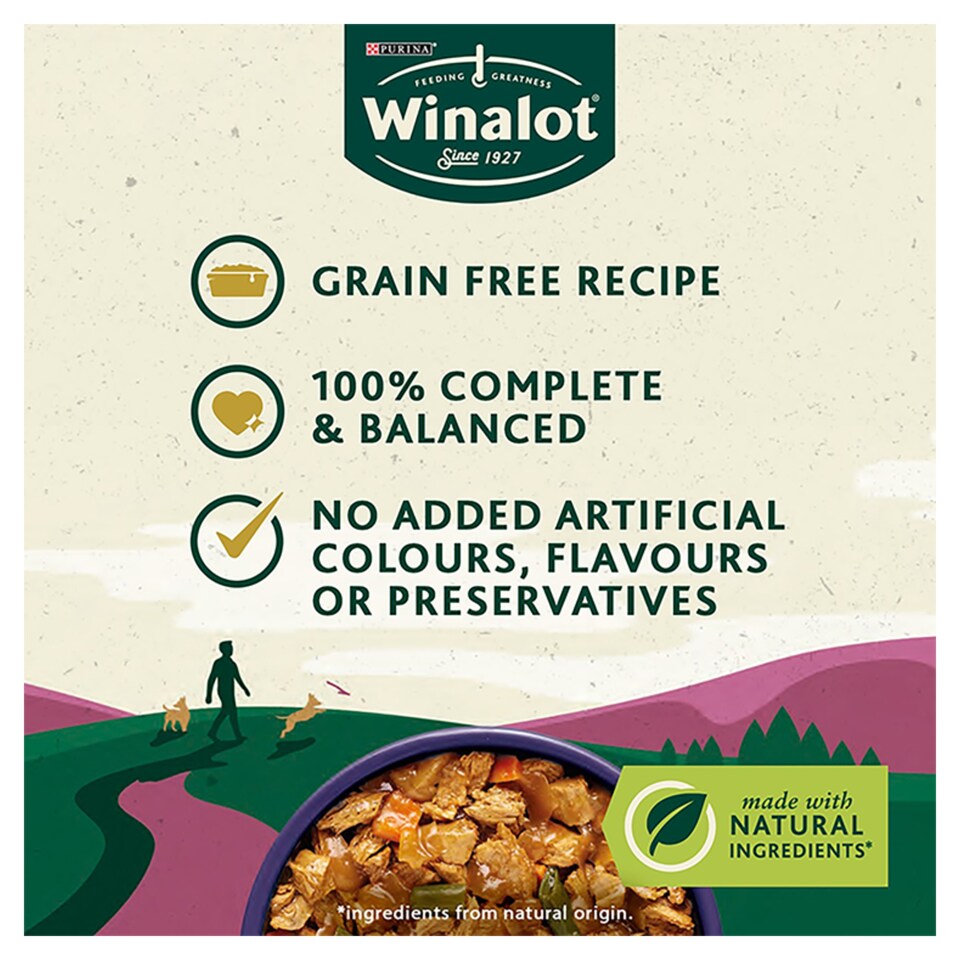 image 1 of WINALOT Meaty Chunks Mixed in Jelly Wet Dog Food 80x100g