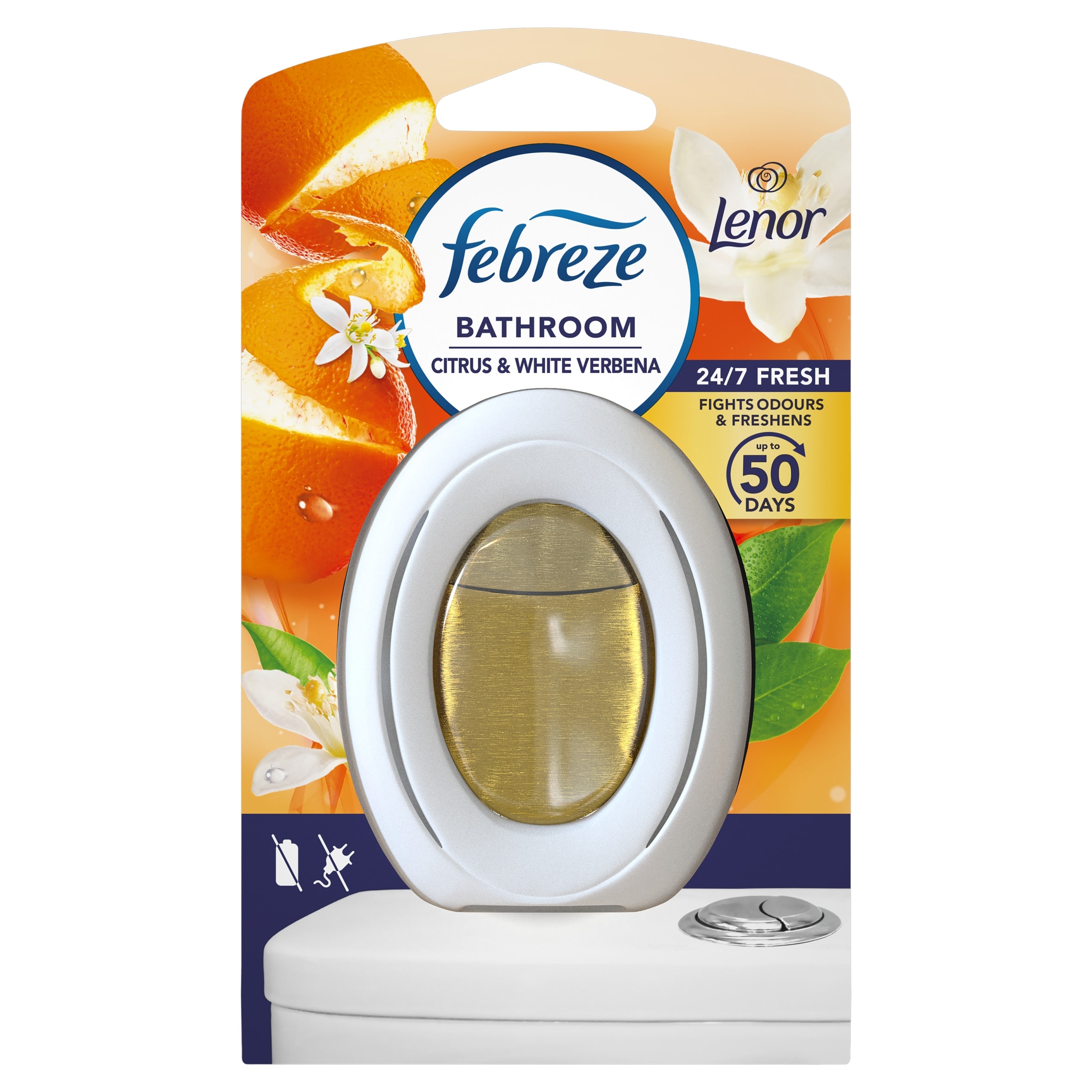 Febreze Bathroom Air Freshener Lenor Citrus & White Verbena 7.5ml