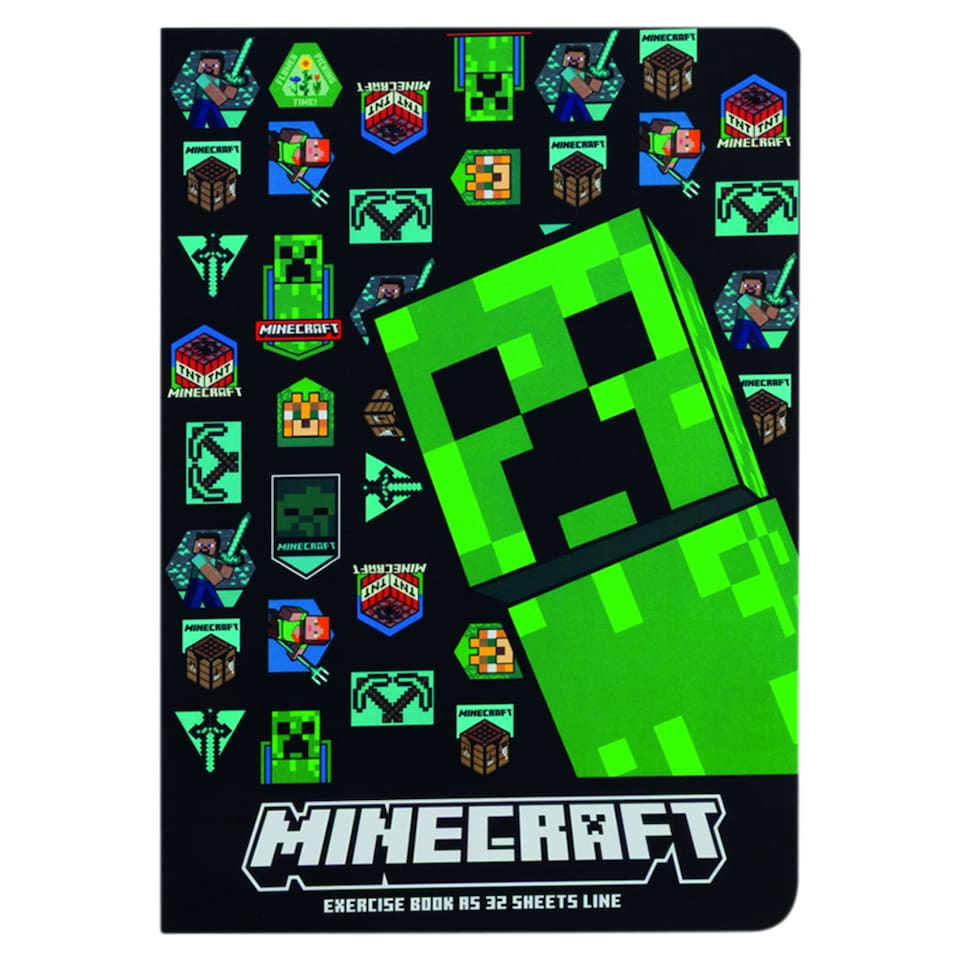 image 1 of Minecraft A5 Line Notebook 32 sheets