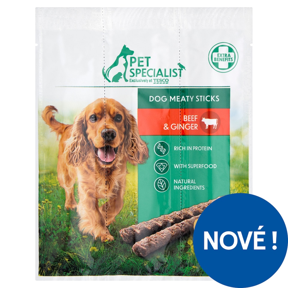 Pet Specialist Dog Meaty Sticks Beef & Ginger 3 x 10g (30g)
