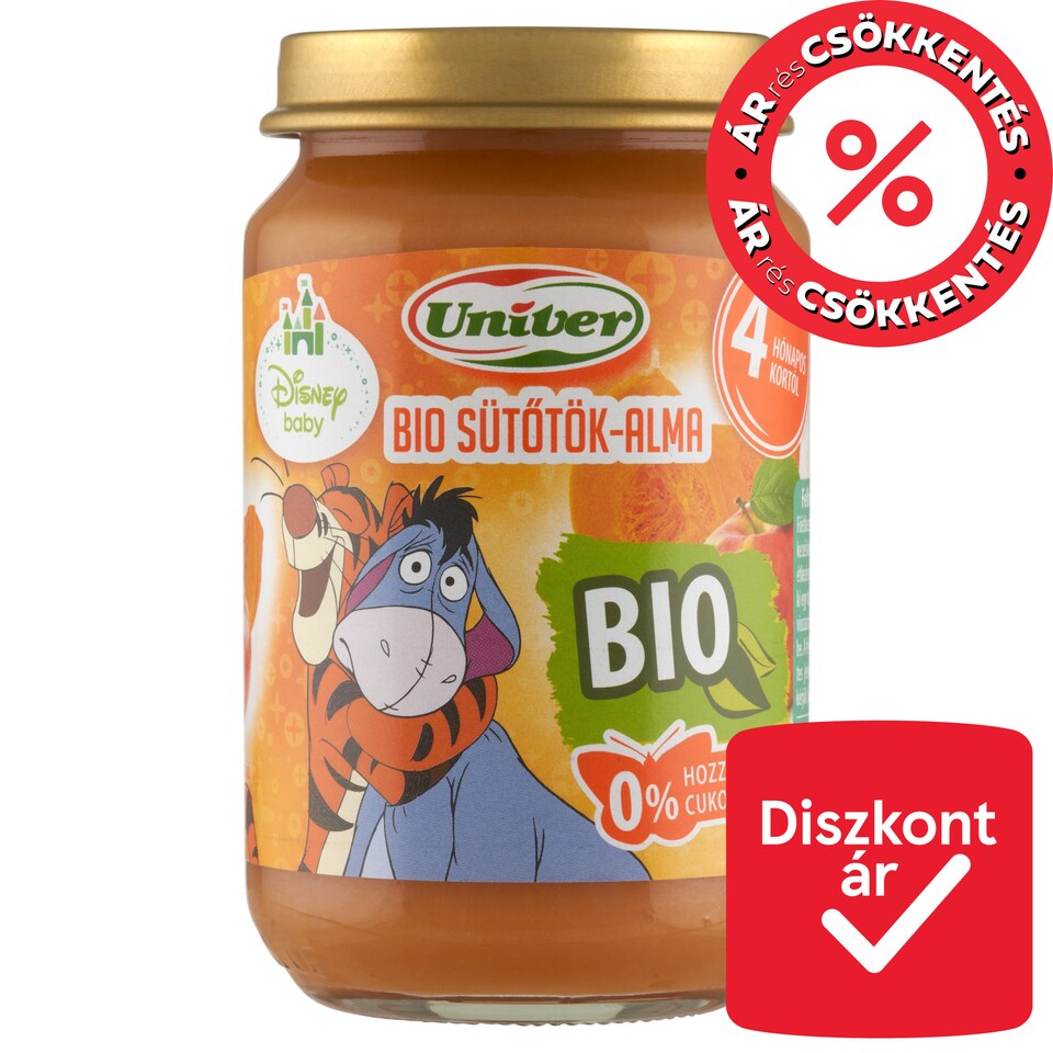 Univer bio sütőtök-alma bébidesszert 4 hónapos kortól 163 g  1. kép