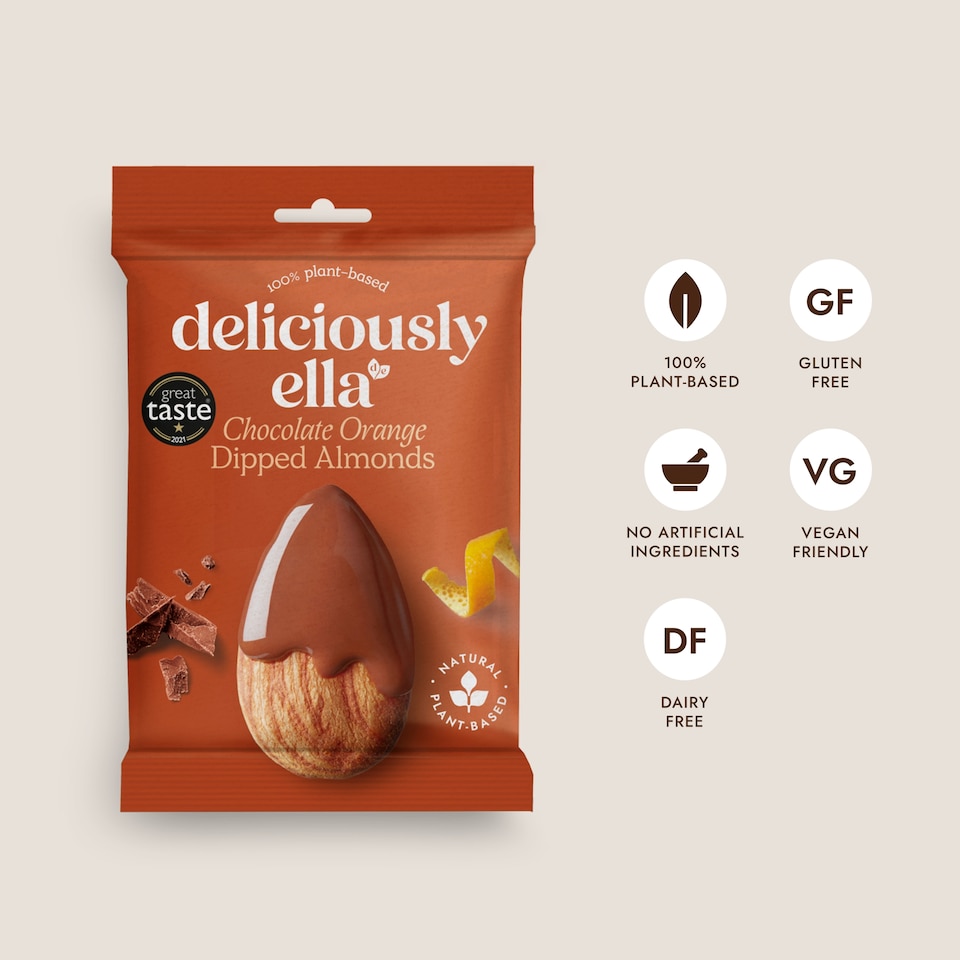 image 1 of Deliciously Ella Chocolate Orange Dipped Almonds 27g