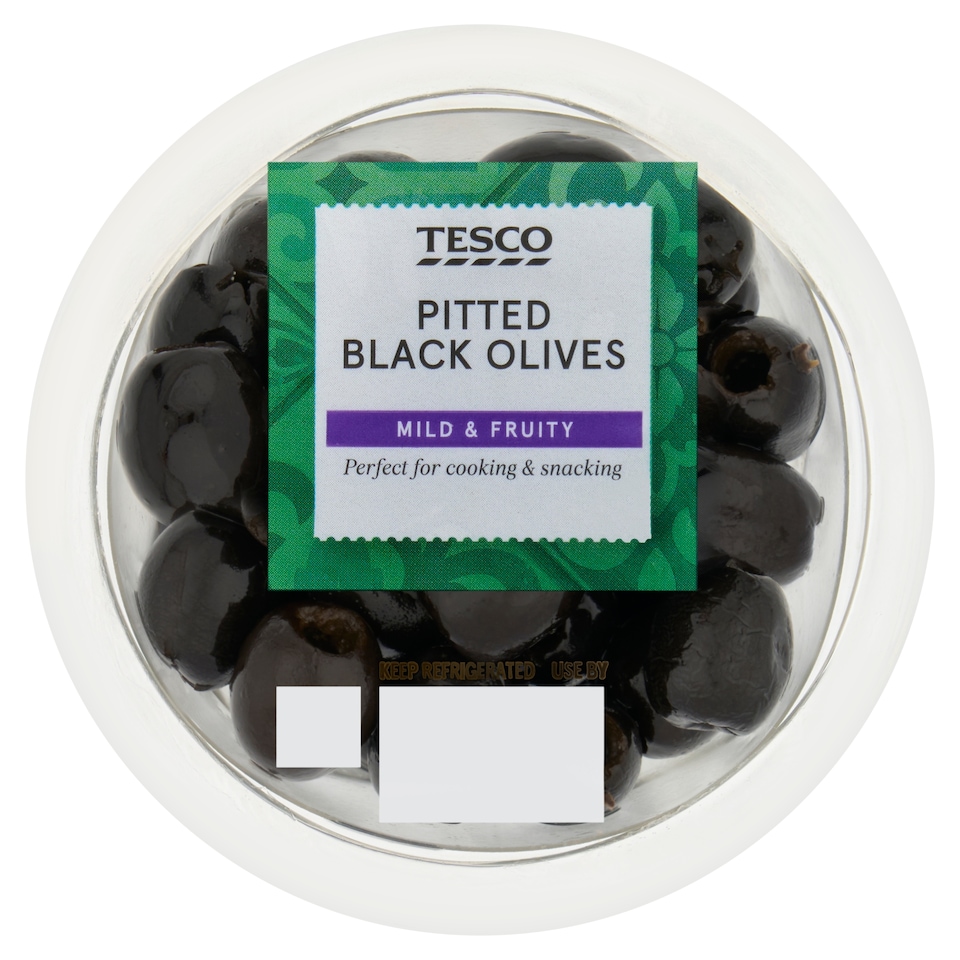 Tesco Pitted Black Olives 120g