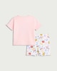 image 2 of F&F Baby 2-Piece Cotton Rich Fruit Print T-Shirt and Shorts Set in Pink