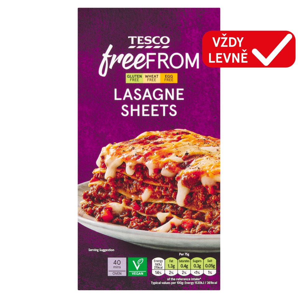 Tesco Free From Lasagne 250g