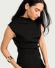 image 1 of F&F Textured Sleeveless Maxi Dress in Black