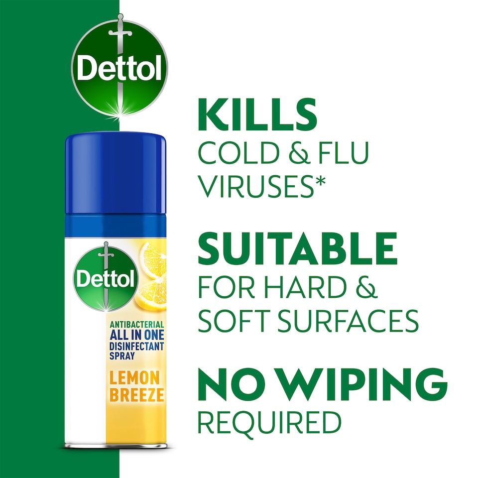 image 1 of Dettol All In One Disinfectant Spray Lemon Breeze 400 Ml