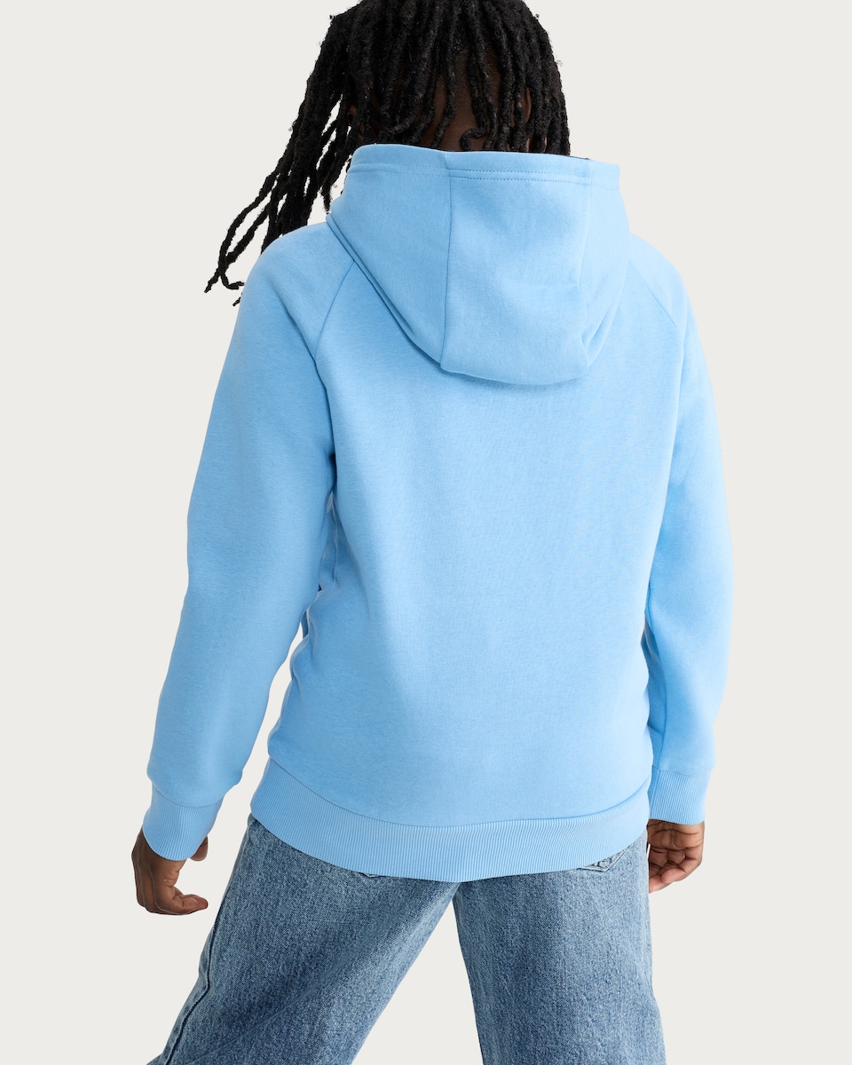 image 1 of Manchester City Logo Cotton Rich Hoodie in Blue