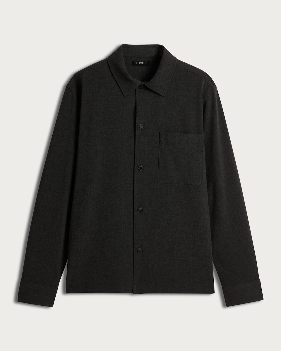 F&F Button Down Pocket Shirt in Grey