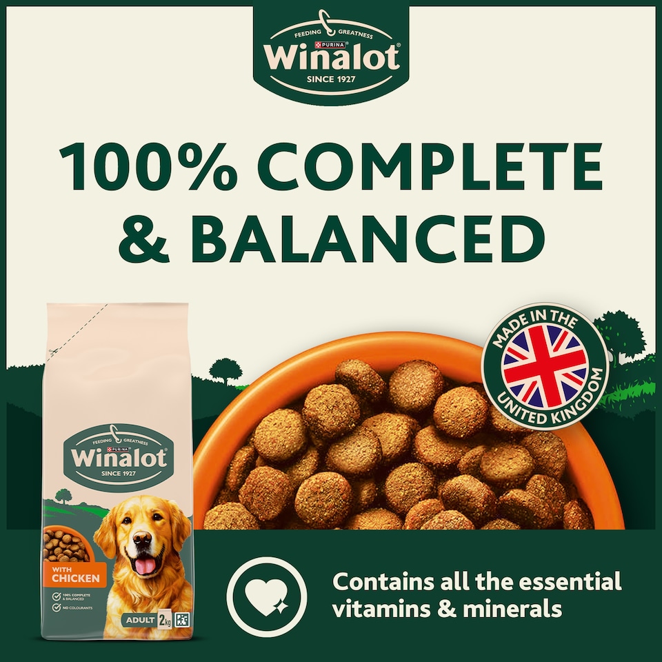 image 1 of WINALOT Chicken Dry Dog Food 2kg