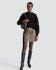 image 2 of F&F Chenille Textured Knitted Crew Neck Jumper in Black
