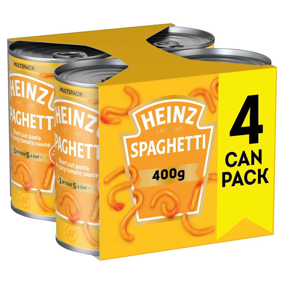 image 1 of Heinz Spaghetti In Tomato Sauce 4 X 400G