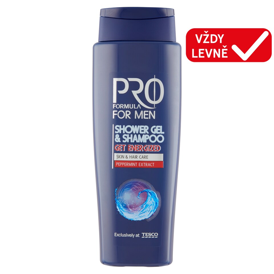 Tesco Pro Formula For Men Shower Gel and Shampoo Get Energized 400ml