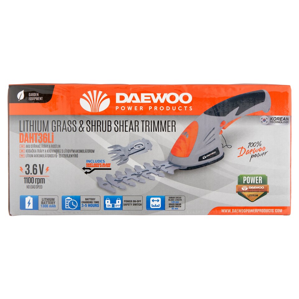 Daewoo Power Products DAHT36Li lítium akkumulátoros fű- és cserjenyíró
