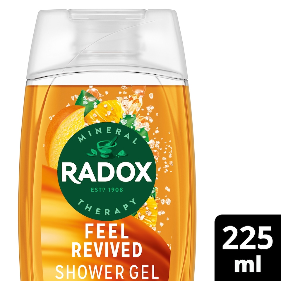 image 1 of Radox Mandarin & Apricot Feel Revived Shower Gel Body Wash 225ml