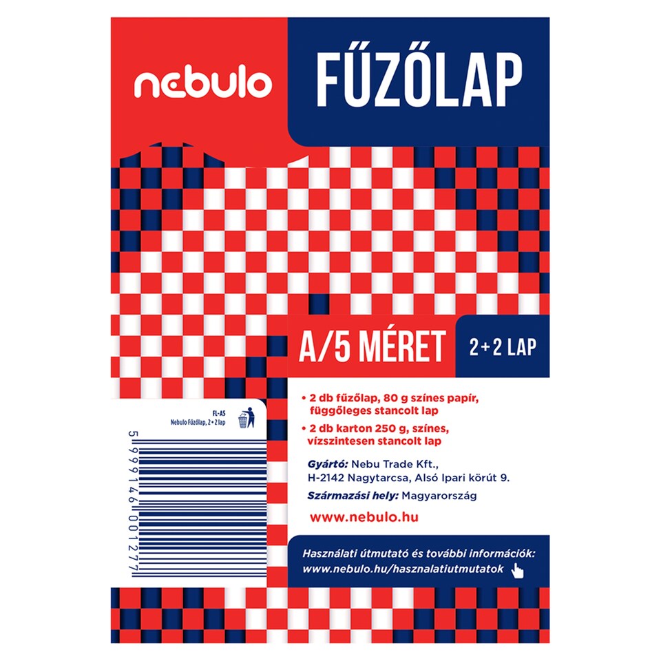 Nebulo FL-A5 fűzőlap 2 + 2 lap