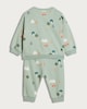 image 2 of F&F Baby 2-Piece Cotton Rich Adventure Print Sweatshirt and Joggers Set in Green