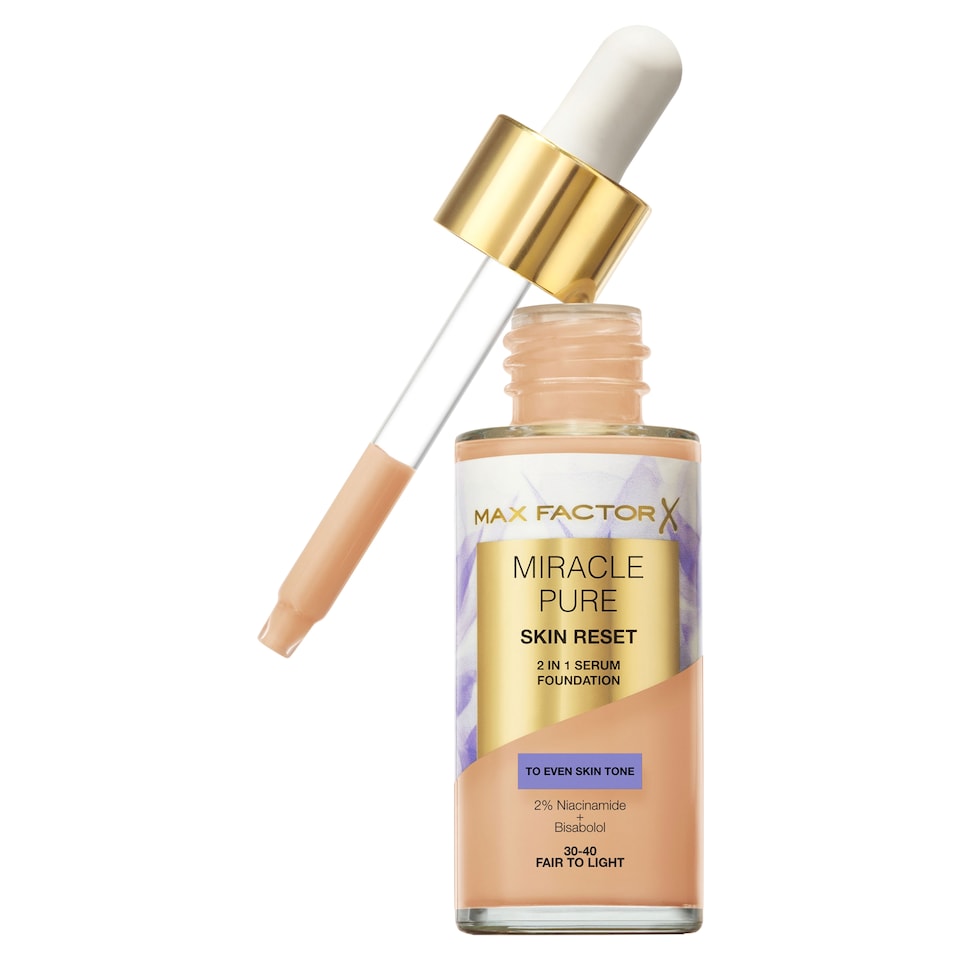 Max Factor Miracle Pure Serum Foundation 30-40 Fair to Light 30ml