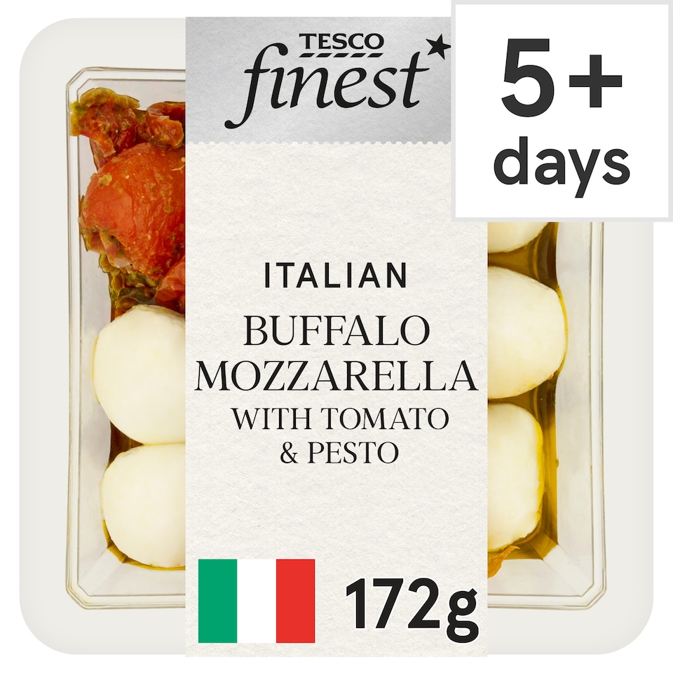 Tesco Finest Italian Buffalo Mozzarella with Tomato & Pesto 172g