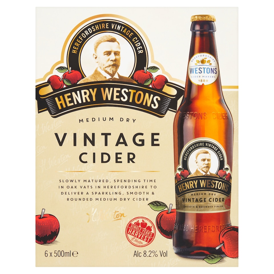 Henry Westons Vintage Cider 6X500ml Bottle