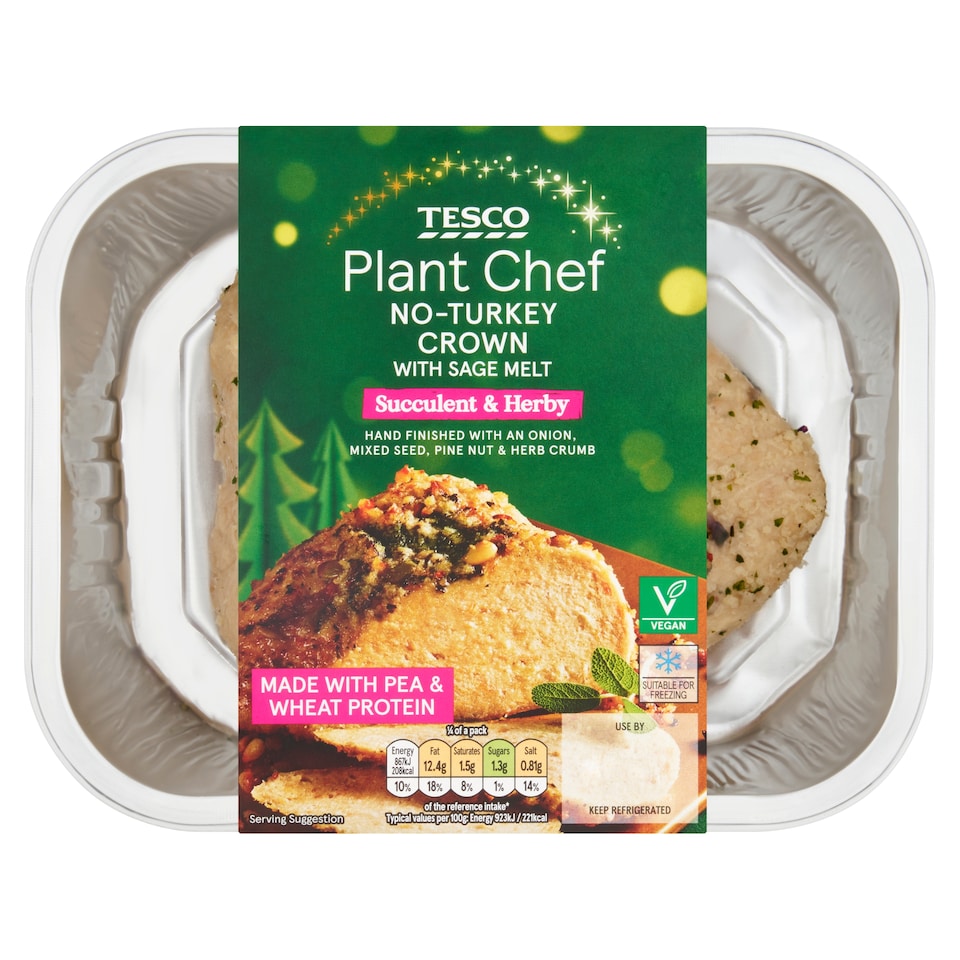 Tesco Plant Chef No-Turkey Crown With Sage & Onion Melt 400g