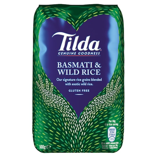 Tilda Basmati And Wild Rice 500G Tesco Groceries