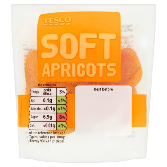 TESCO DRIED APRICOTS 60G Tesco Groceries