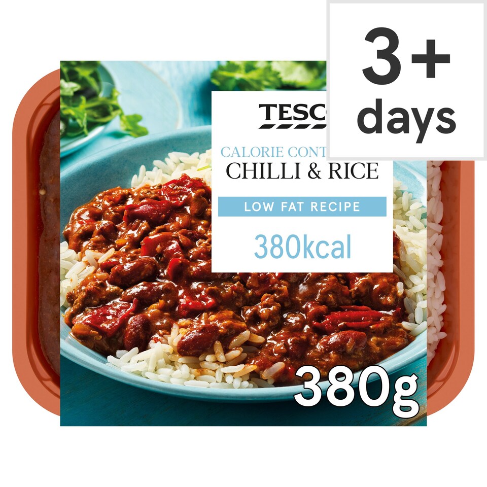 Tesco Calorie Controlled Chilli & Rice 380G Tesco Groceries