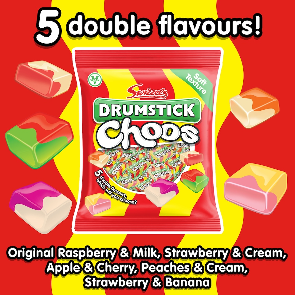 image 1 of Swizzels Drumsticks Choos S/Bag 150G