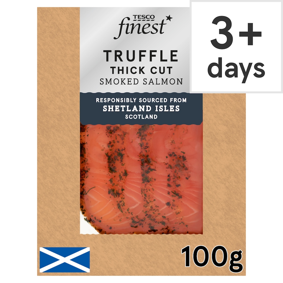 Tesco Finest Truffle Thick Cut Smoked Salmon 100g