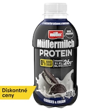 Müller Müllermilch Protein mliečny nápoj s príchuťou sušienok a smotany 400 g