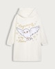 image 4 of Harry Potter Hedwig Fleece Hooded Blanket in Cream