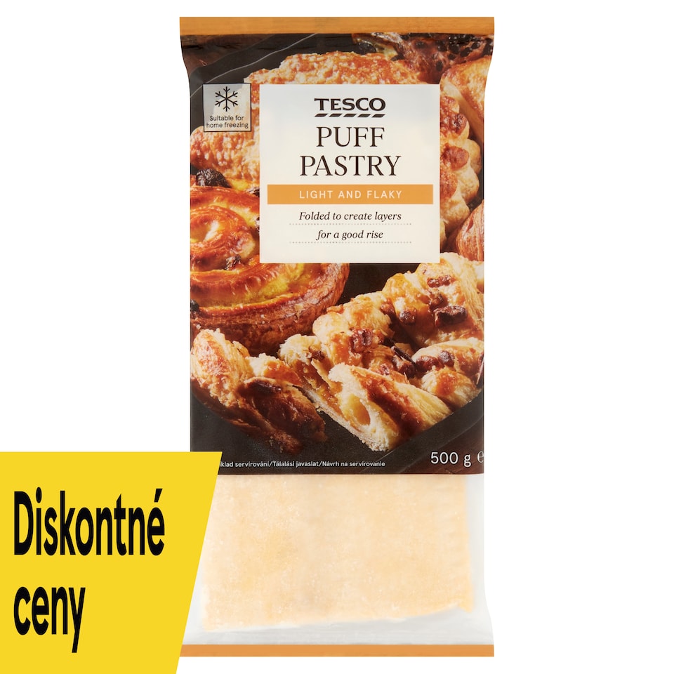 Tesco Lístkové cesto hlbokozmrazené 500 g
