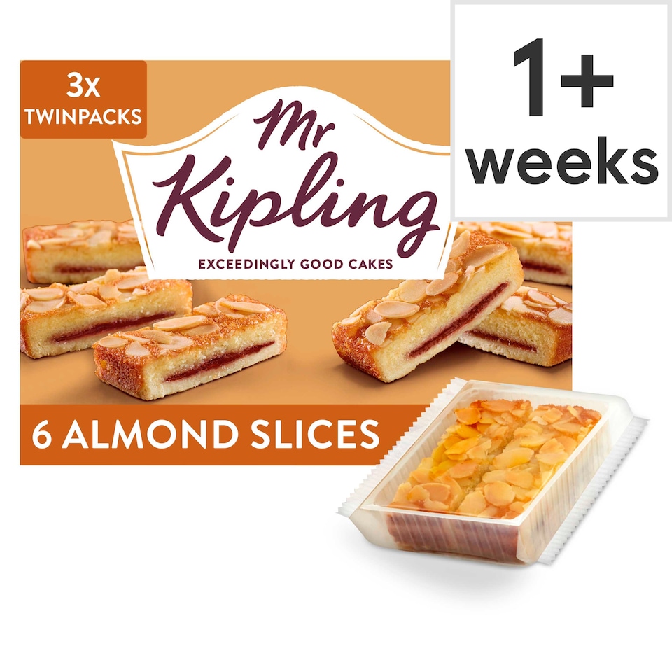 image 1 of Mr Kipling Almond Slices 6 Pack