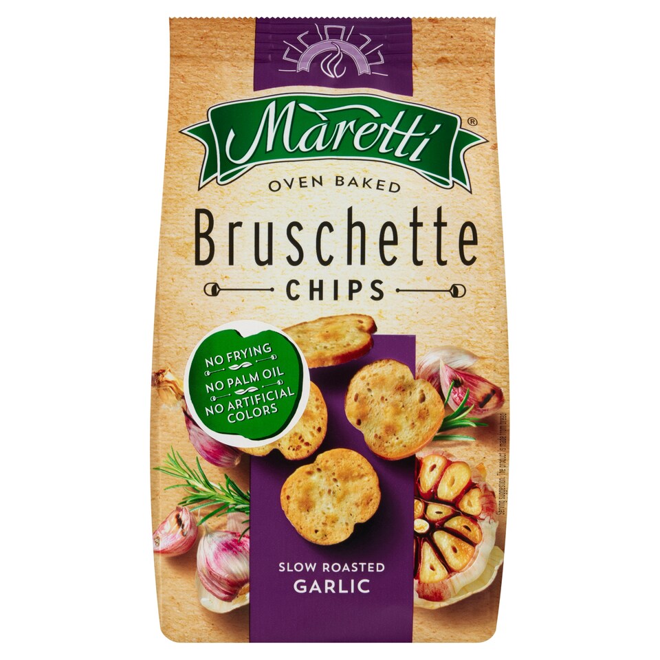 Obrázek 1 pro produkt Maretti Bruschette Chips Slow Roasted Garlic 70g
