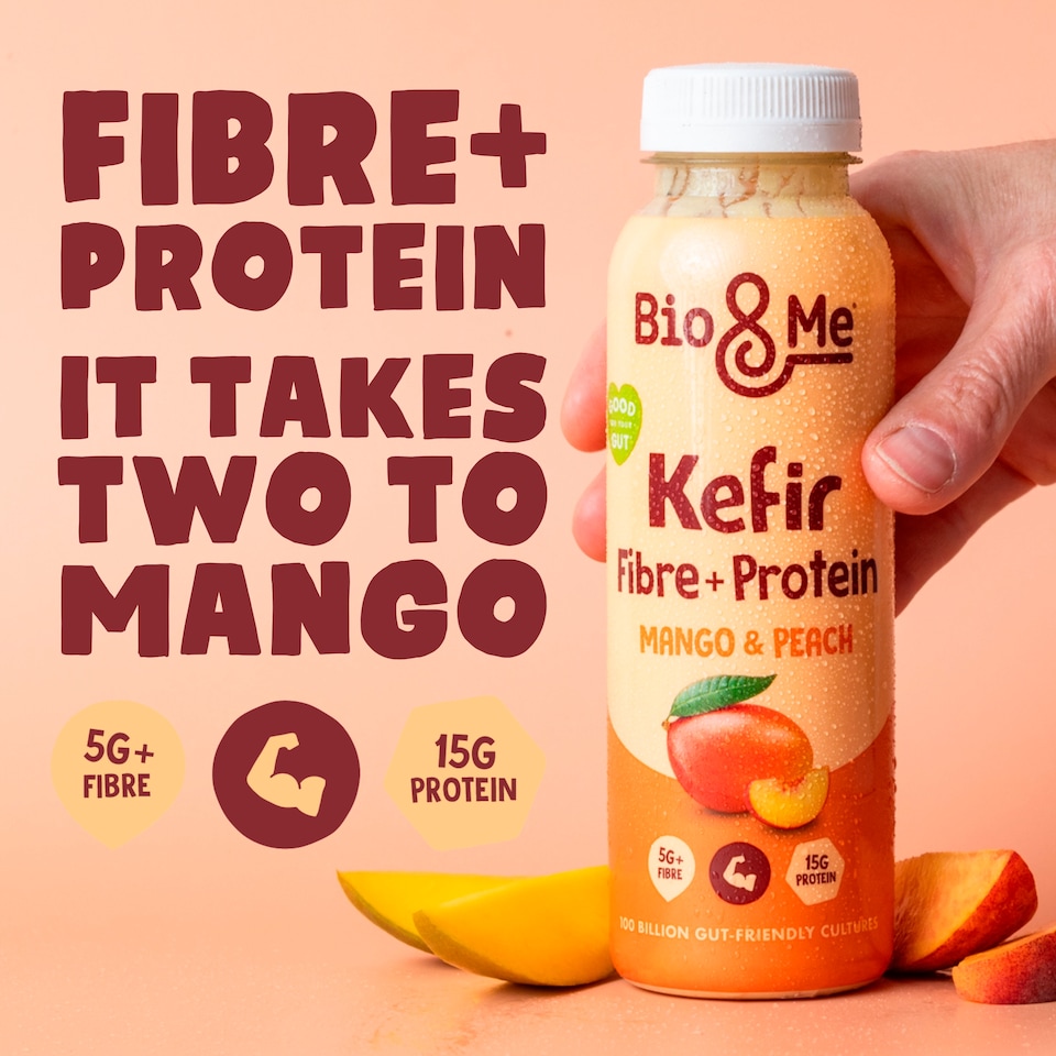 image 1 of Bio&Me Protein & Fibre Mango & Peach Kefir Drink 280ml