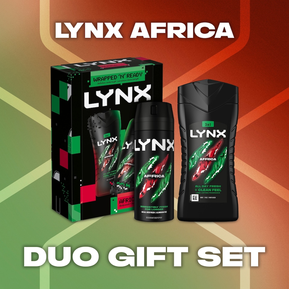 image 1 of  Lynx Africa Body Wash & Body Spray Duo Gift Set
