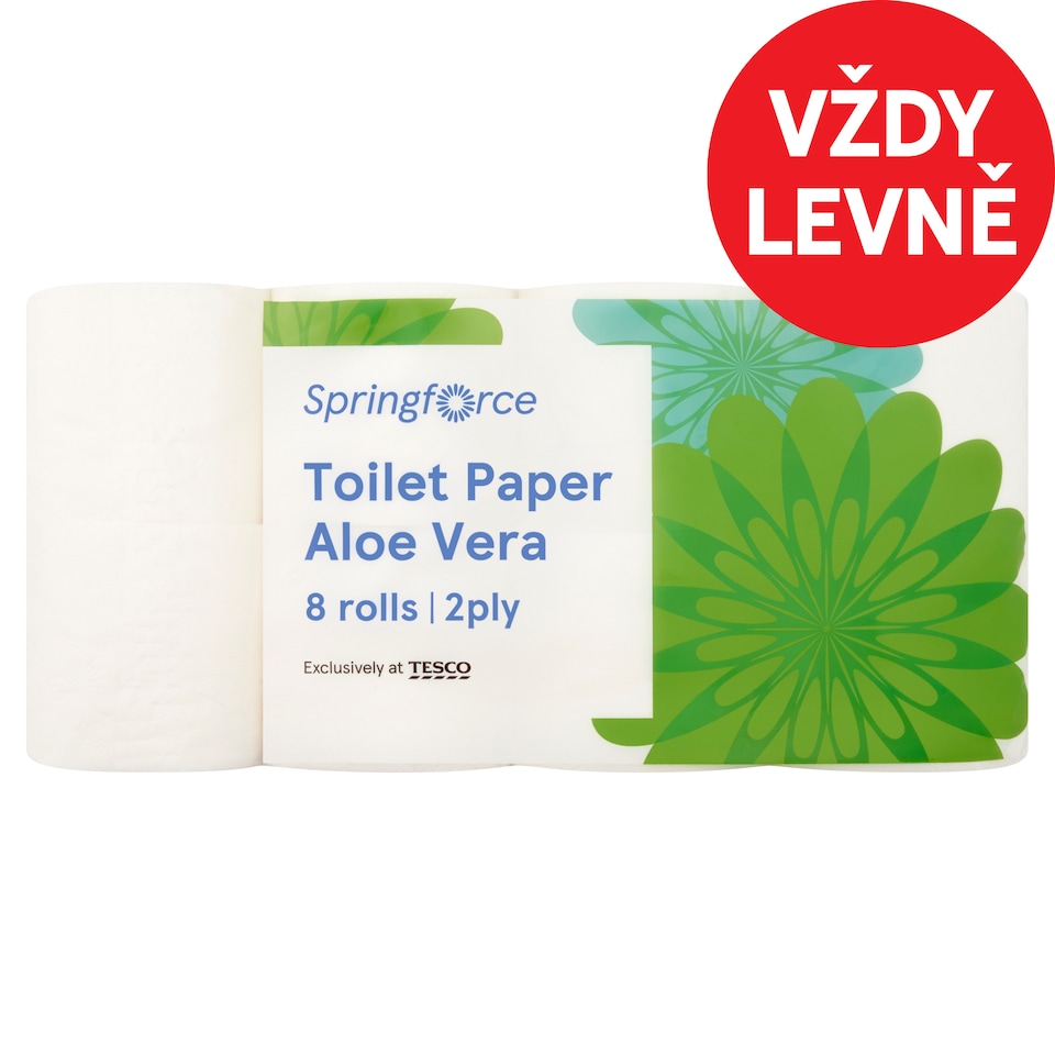 Springforce Toaletní papír s vůní aloe vera 2 vrstvy 8 rolí