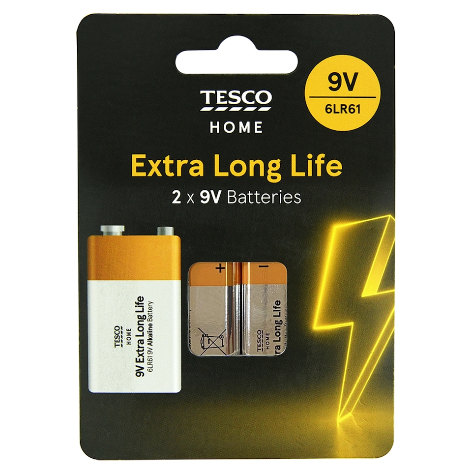 Tesco Extra Long Life 9V 2 Pack