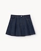 image 5 of F&F Pure Cotton Pleated Denim Mini Skirt in Navy