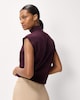 image 2 of The F&F Edit Knitted High Neck Sleeveless Jumper in Burgundy