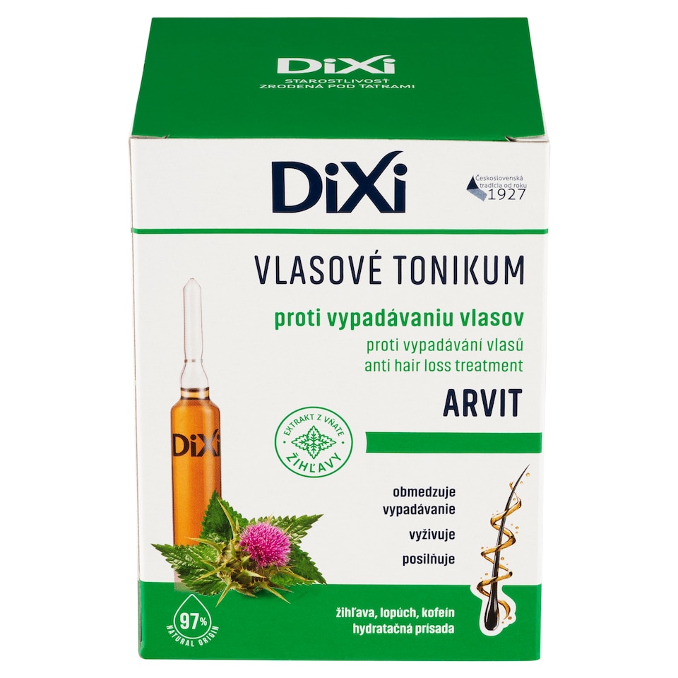 image 1 of Dixi Arvit vlasové tonikum proti vypadávániu vlasov 7 x 10 ml