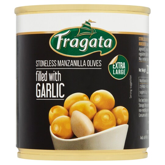 Fragata Olives Stuffed With Garlic 200G Tesco Groceries